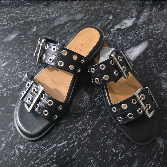 BRAND NEW BRAND NEW GIASONE BUCKLE TWO-STRAP SANDALS - Picture 12 of 15